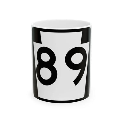 PA-89 (Pennsylvania) (Road Sign) White Coffee Mug 11oz - Go Mug Yourself