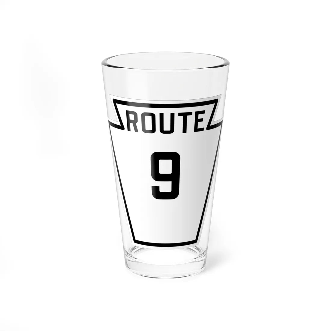 PA-9 1926 (Pennsylvania) (Road Sign) Pint Glass 16oz - Go Mug Yourself