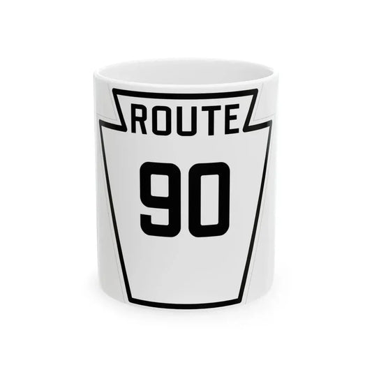 PA-90 1926 (Pennsylvania) (Road Sign) White Coffee Mug 11oz - Go Mug Yourself