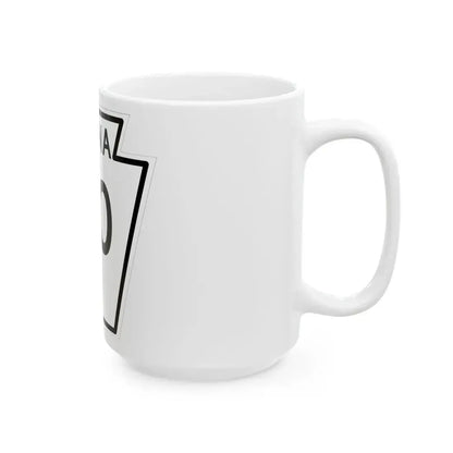 PA-90 1948 (Pennsylvania) (Road Sign) White Coffee Mug - Go Mug Yourself