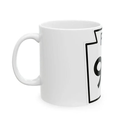 PA-90 1960 (Pennsylvania) (Road Sign) White Coffee Mug - Go Mug Yourself