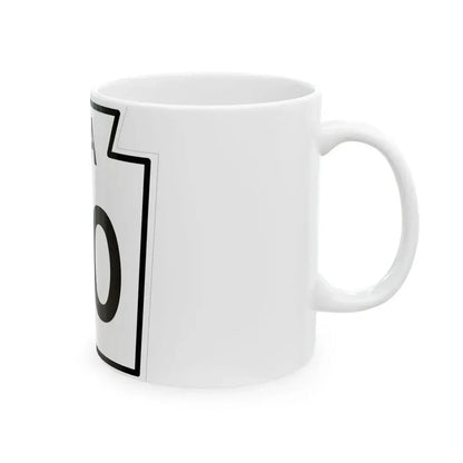PA-90 1960 (Pennsylvania) (Road Sign) White Coffee Mug - Go Mug Yourself