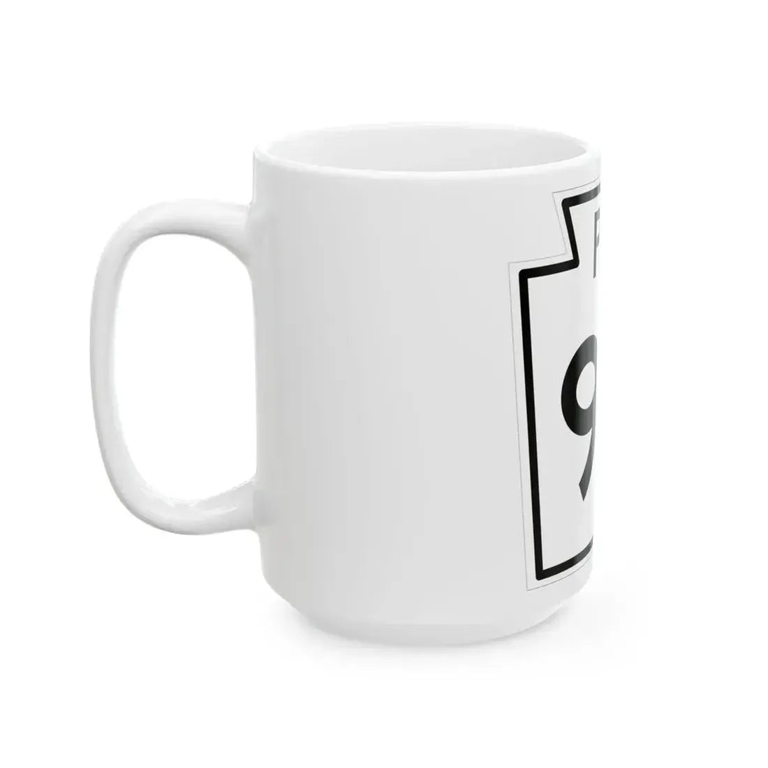 PA-90 1960 (Pennsylvania) (Road Sign) White Coffee Mug - Go Mug Yourself