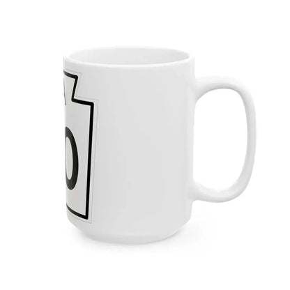 PA-90 1960 (Pennsylvania) (Road Sign) White Coffee Mug - Go Mug Yourself