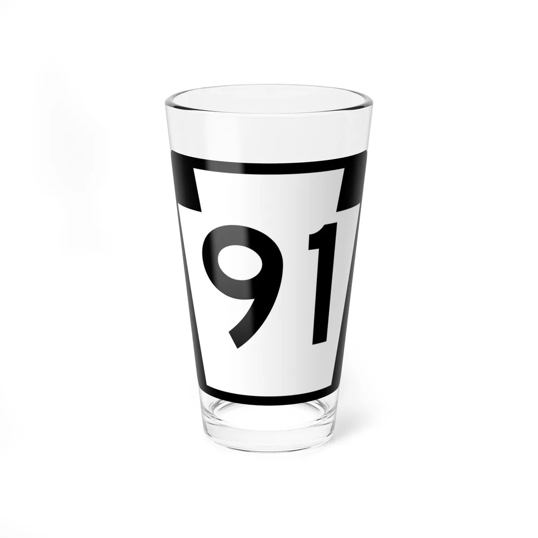 PA-91 (Pennsylvania) (Road Sign) Pint Glass 16oz 16oz - Go Mug Yourself