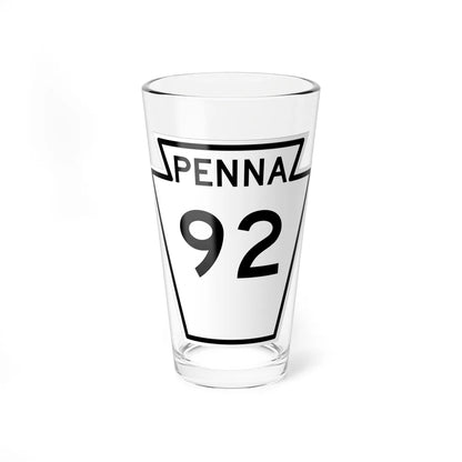 PA-92 1948 (Pennsylvania) (Road Sign) Pint Glass 16oz 16oz - Go Mug Yourself