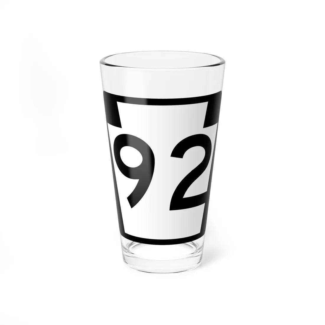 PA-92 (Pennsylvania) (Road Sign) Pint Glass 16oz 16oz - Go Mug Yourself