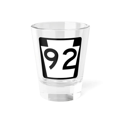 PA-92 (Pennsylvania) (Road Sign) Shot Glass 1.5oz 1.5oz - Go Mug Yourself