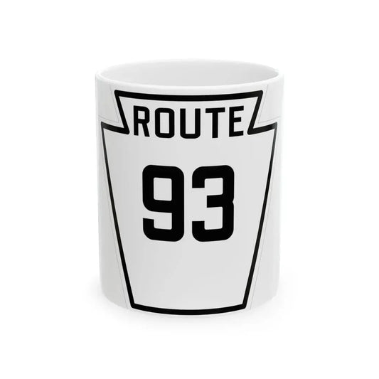 PA-93 1926 (Pennsylvania) (Road Sign) White Coffee Mug 11oz - Go Mug Yourself