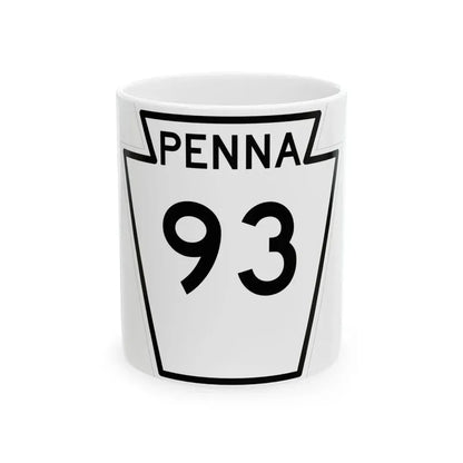 PA-93 1948 (Pennsylvania) (Road Sign) White Coffee Mug 11oz - Go Mug Yourself