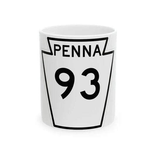 PA-93 1948 (Pennsylvania) (Road Sign) White Coffee Mug 11oz - Go Mug Yourself
