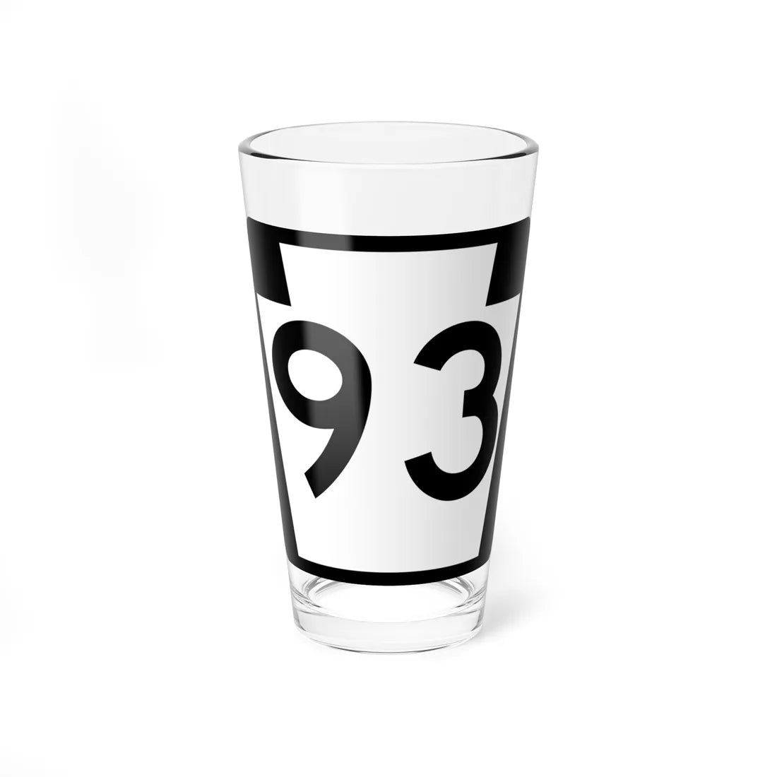 PA-93 (Pennsylvania) (Road Sign) Pint Glass 16oz 16oz - Go Mug Yourself