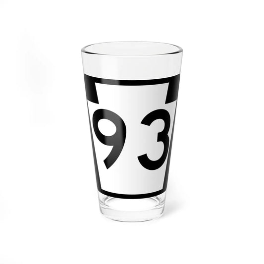 PA-93 (Pennsylvania) (Road Sign) Pint Glass 16oz 16oz - Go Mug Yourself