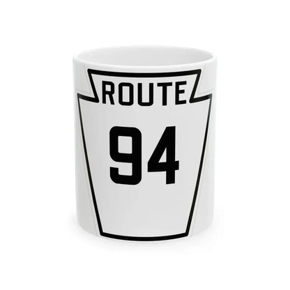PA-94 1926 (Pennsylvania) (Road Sign) White Coffee Mug 11oz - Go Mug Yourself