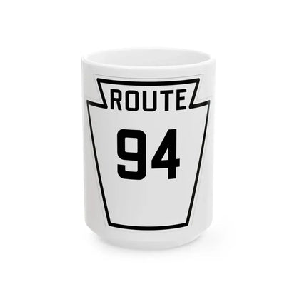 PA-94 1926 (Pennsylvania) (Road Sign) White Coffee Mug 15oz - Go Mug Yourself