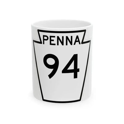PA-94 1948 (Pennsylvania) (Road Sign) White Coffee Mug 11oz - Go Mug Yourself