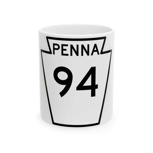 PA-94 1948 (Pennsylvania) (Road Sign) White Coffee Mug 11oz - Go Mug Yourself