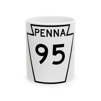 PA-95 1948 (Pennsylvania) (Road Sign) White Coffee Mug 11oz - Go Mug Yourself