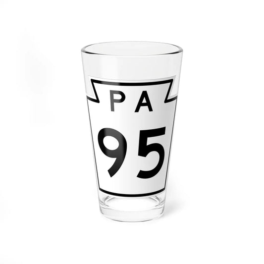 PA-95 1960 (Pennsylvania) (Road Sign) Pint Glass 16oz 16oz - Go Mug Yourself