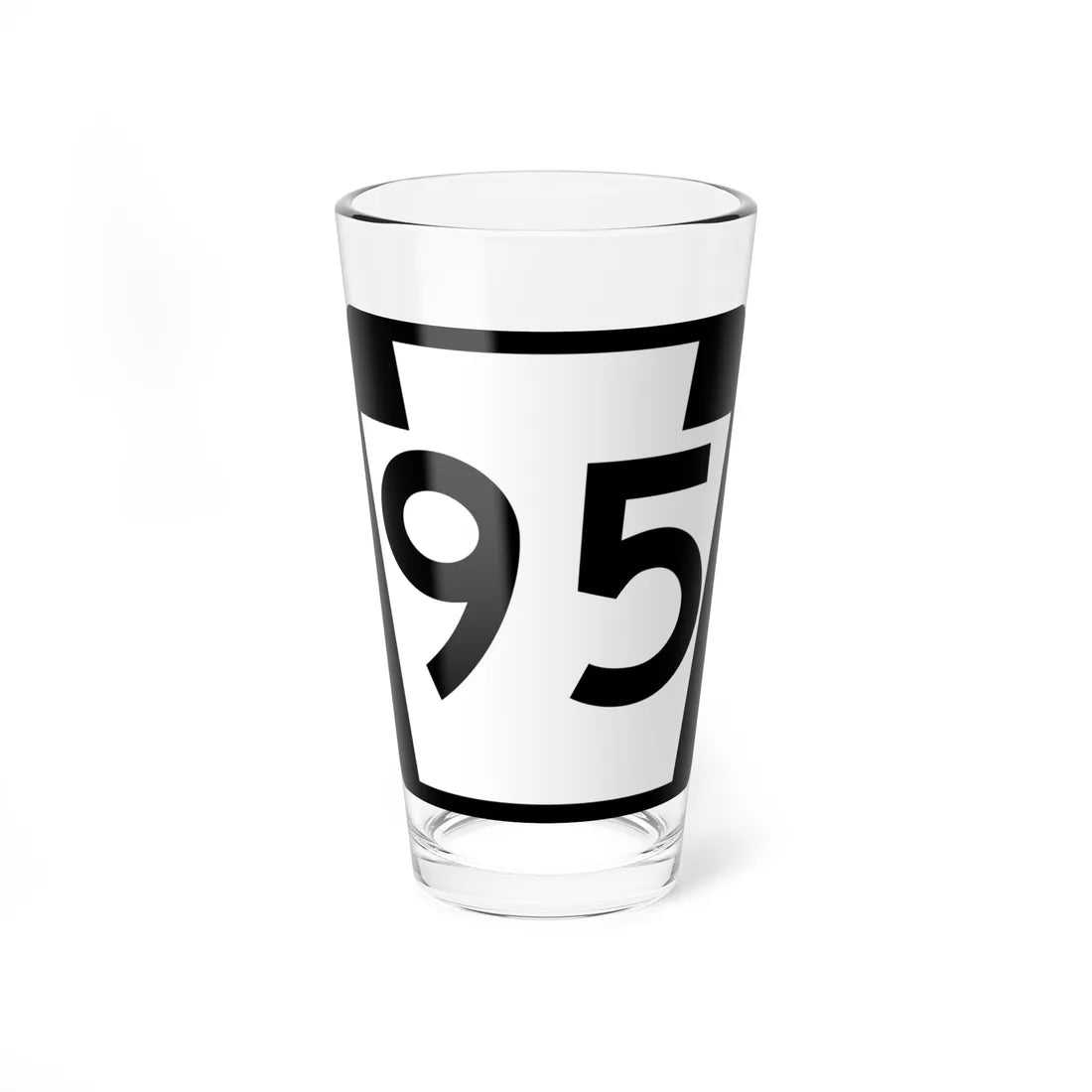 PA-95 (Pennsylvania) (Road Sign) Pint Glass 16oz 16oz - Go Mug Yourself