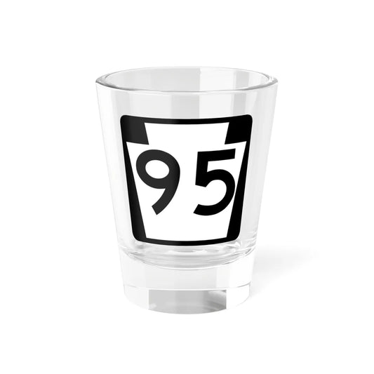 PA-95 (Pennsylvania) (Road Sign) Shot Glass 1.5oz 1.5oz - Go Mug Yourself