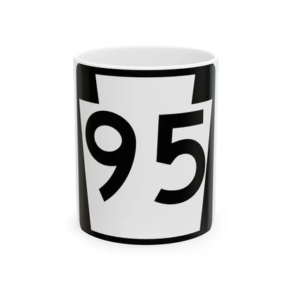 PA-95 (Pennsylvania) (Road Sign) White Coffee Mug 11oz - Go Mug Yourself