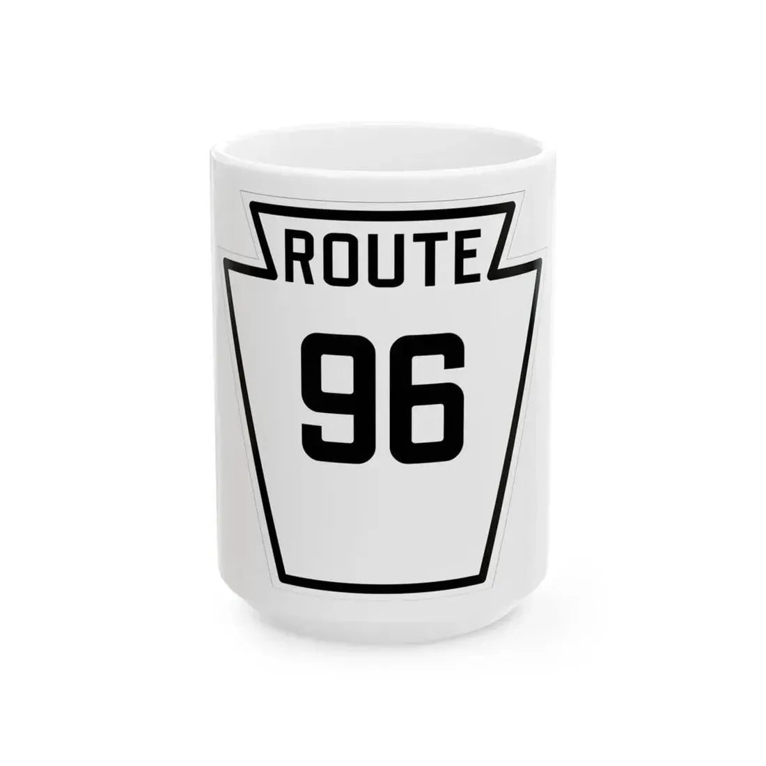PA-96 1926 (Pennsylvania) (Road Sign) White Coffee Mug 15oz - Go Mug Yourself