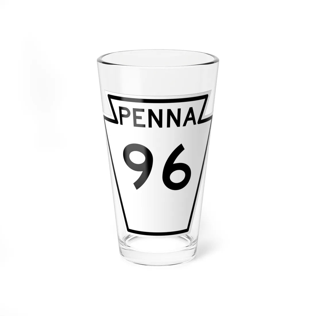 PA-96 1948 (Pennsylvania) (Road Sign) Pint Glass 16oz 16oz - Go Mug Yourself
