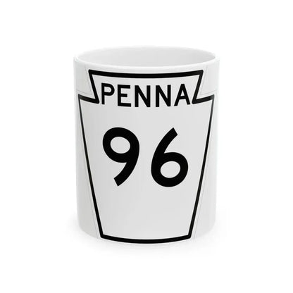 PA-96 1948 (Pennsylvania) (Road Sign) White Coffee Mug 11oz - Go Mug Yourself