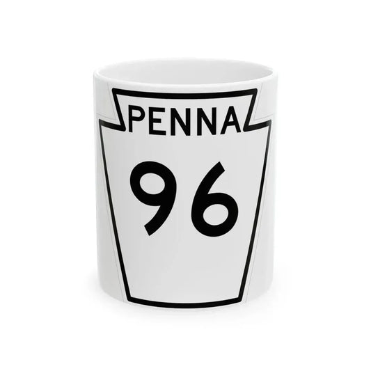 PA-96 1948 (Pennsylvania) (Road Sign) White Coffee Mug 11oz - Go Mug Yourself