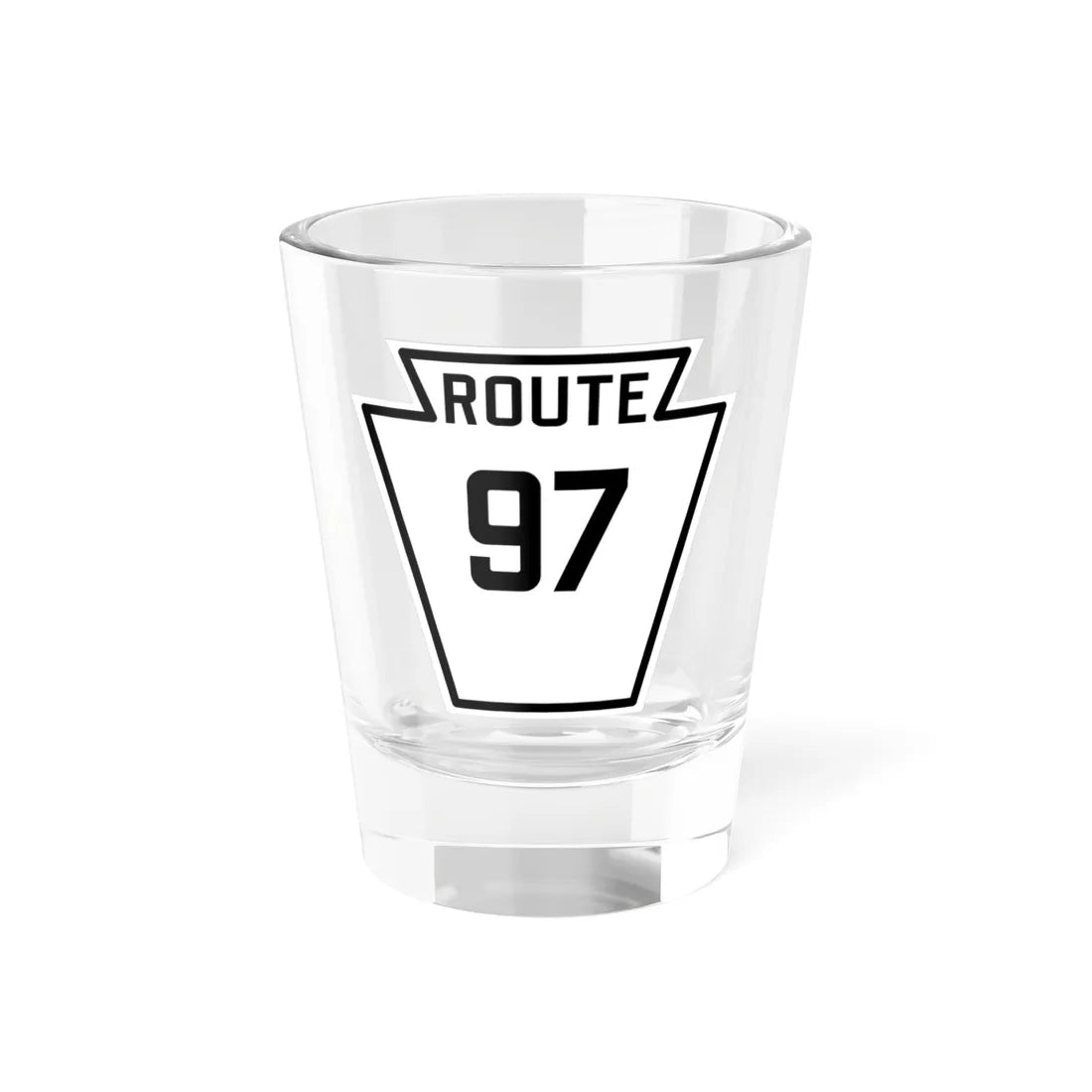 PA-97 1926 (Pennsylvania) (Road Sign) Shot Glass 1.5oz 1.5oz - Go Mug Yourself