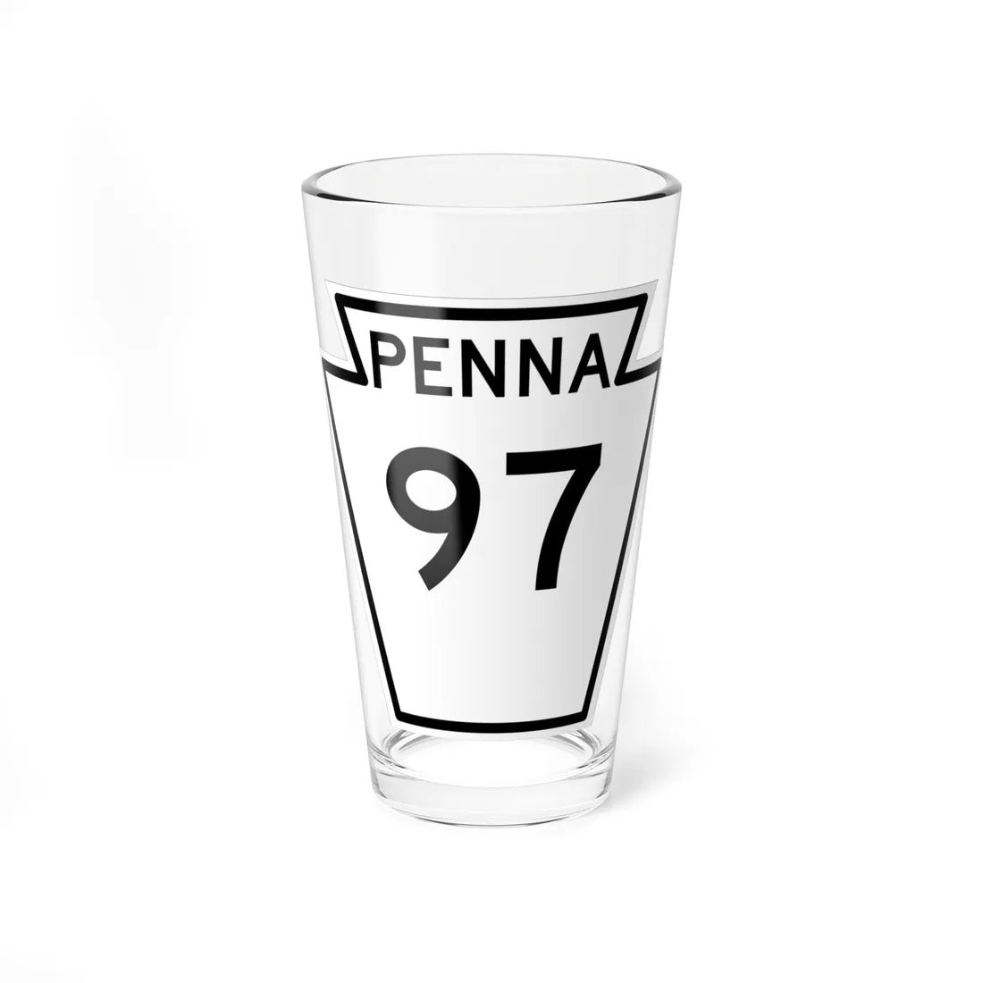 PA-97 1948 (Pennsylvania) (Road Sign) Pint Glass 16oz 16oz - Go Mug Yourself