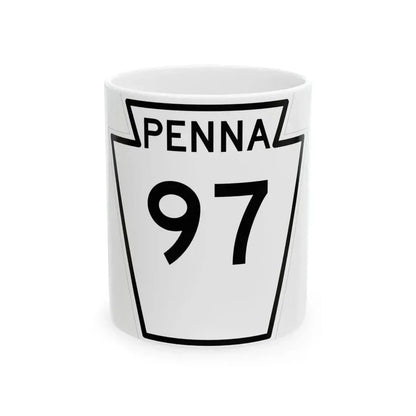 PA-97 1948 (Pennsylvania) (Road Sign) White Coffee Mug 11oz - Go Mug Yourself