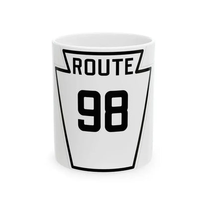 PA-98 1926 (Pennsylvania) (Road Sign) White Coffee Mug 11oz - Go Mug Yourself