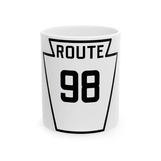 PA-98 1926 (Pennsylvania) (Road Sign) White Coffee Mug 11oz - Go Mug Yourself