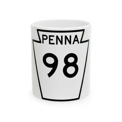 PA-98 1948 (Pennsylvania) (Road Sign) White Coffee Mug 11oz - Go Mug Yourself
