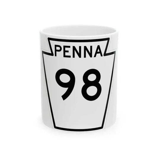 PA-98 1948 (Pennsylvania) (Road Sign) White Coffee Mug 11oz - Go Mug Yourself