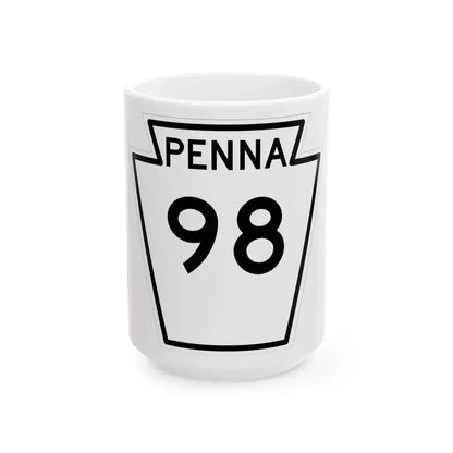 PA-98 1948 (Pennsylvania) (Road Sign) White Coffee Mug 15oz - Go Mug Yourself