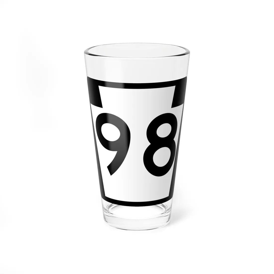 PA-98 (Pennsylvania) (Road Sign) Pint Glass 16oz 16oz - Go Mug Yourself