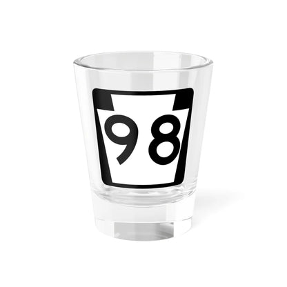 PA-98 (Pennsylvania) (Road Sign) Shot Glass 1.5oz 1.5oz - Go Mug Yourself