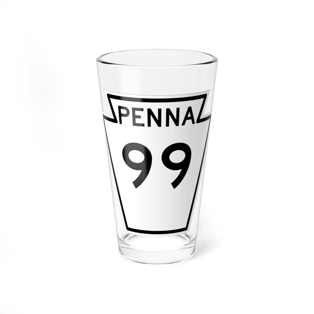 PA-99 1948 (Pennsylvania) (Road Sign) Pint Glass 16oz - Go Mug Yourself