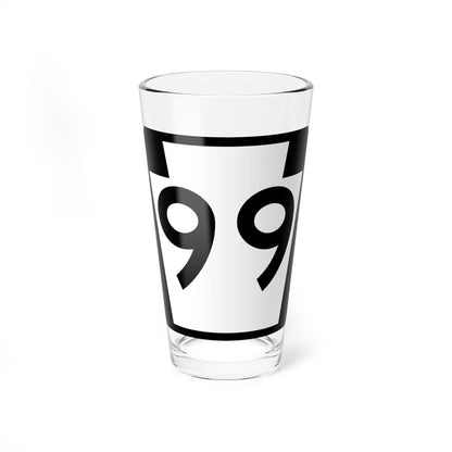 PA-99 (Pennsylvania) (Road Sign) Pint Glass 16oz 16oz - Go Mug Yourself