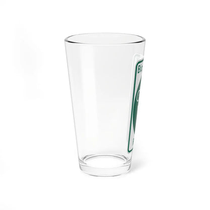 PA Bike Route V (Pennsylvania) (Road Sign) Pint Glass 16oz - Go Mug Yourself
