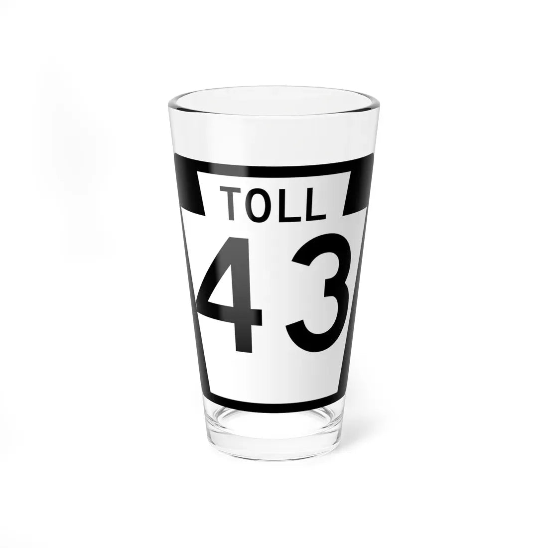 PA-Toll-43 (Pennsylvania) (Road Sign) Pint Glass 16oz 16oz - Go Mug Yourself