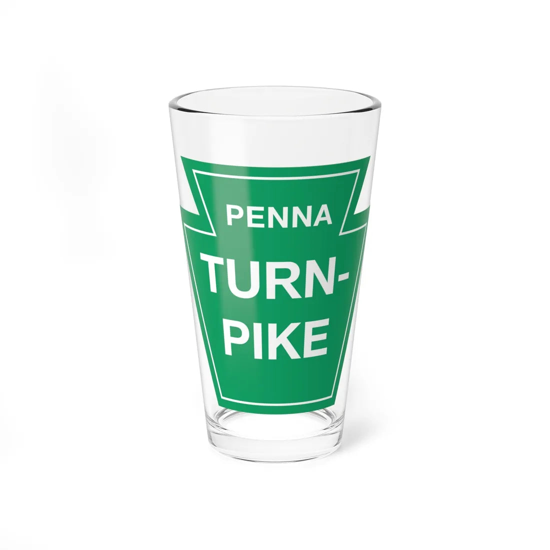 PA Turnpike Commission logo (Pennsylvania) (Road Sign) Pint Glass 16oz - Go Mug Yourself