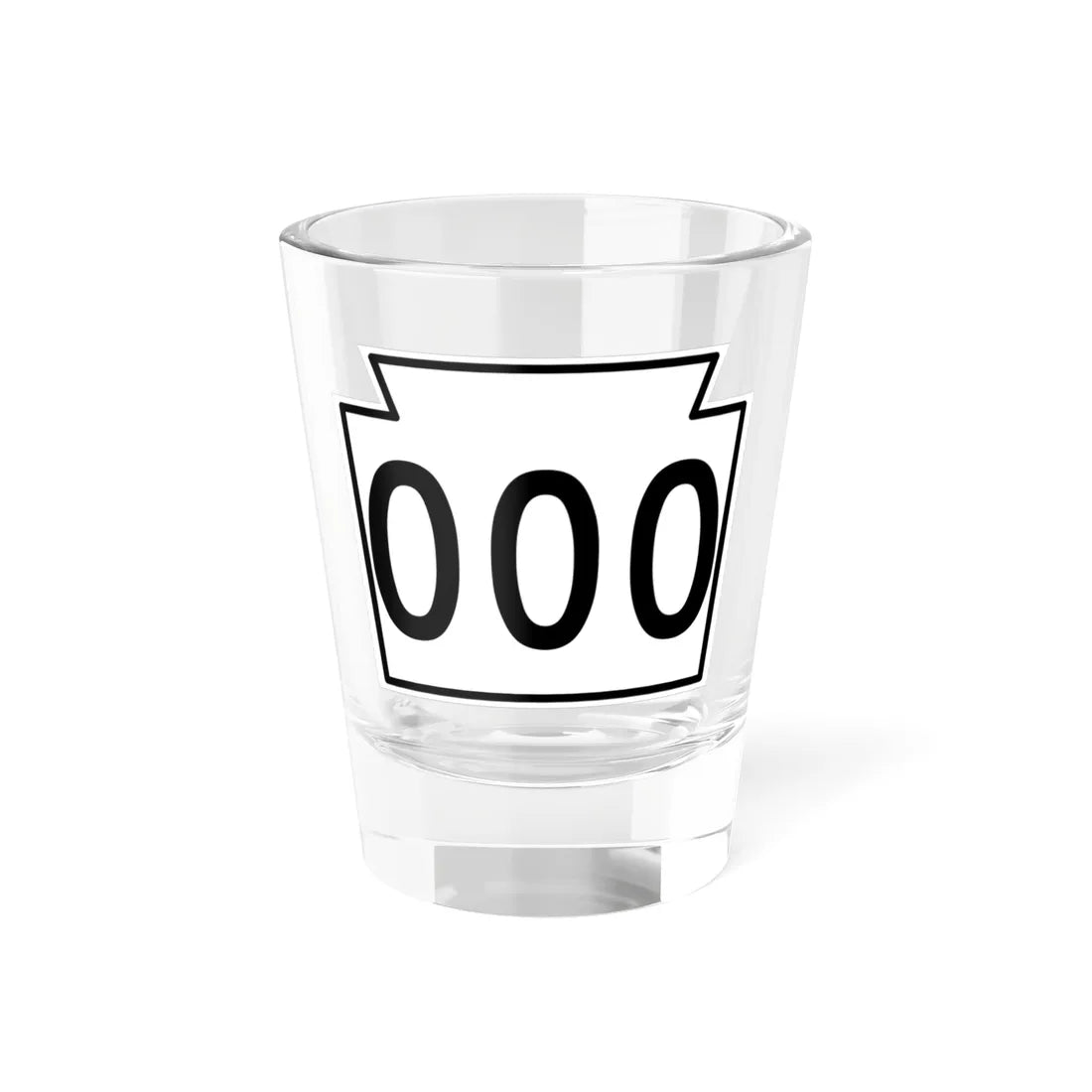 PA-XXX 1962 (Pennsylvania) (Road Sign) Shot Glass 1.5oz 1.5oz - Go Mug Yourself