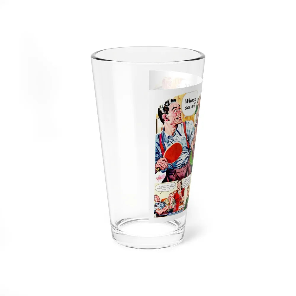 Pabst Blue Ribbon advertisement (Magazine Illustration) Pint Glass 16oz-Go Mug Yourself