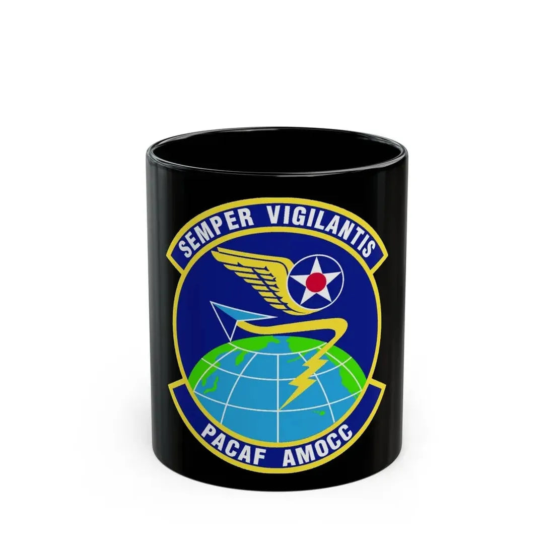 PACAF Air Mobility Operations Control Center (U.S. Air Force) Black Coffee Mug 11oz - Go Mug Yourself