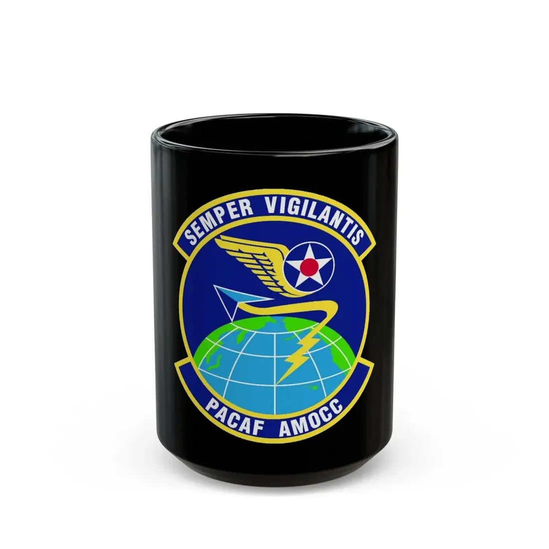 PACAF Air Mobility Operations Control Center (U.S. Air Force) Black Coffee Mug 15oz - Go Mug Yourself