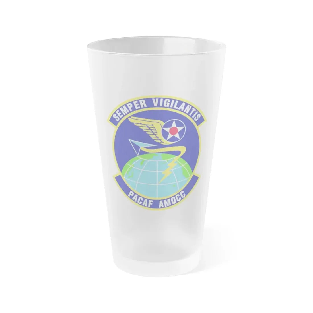 PACAF Air Mobility Operations Control Center (U.S. Air Force) Frosted Pint Glass 16oz Default Title - Go Mug Yourself